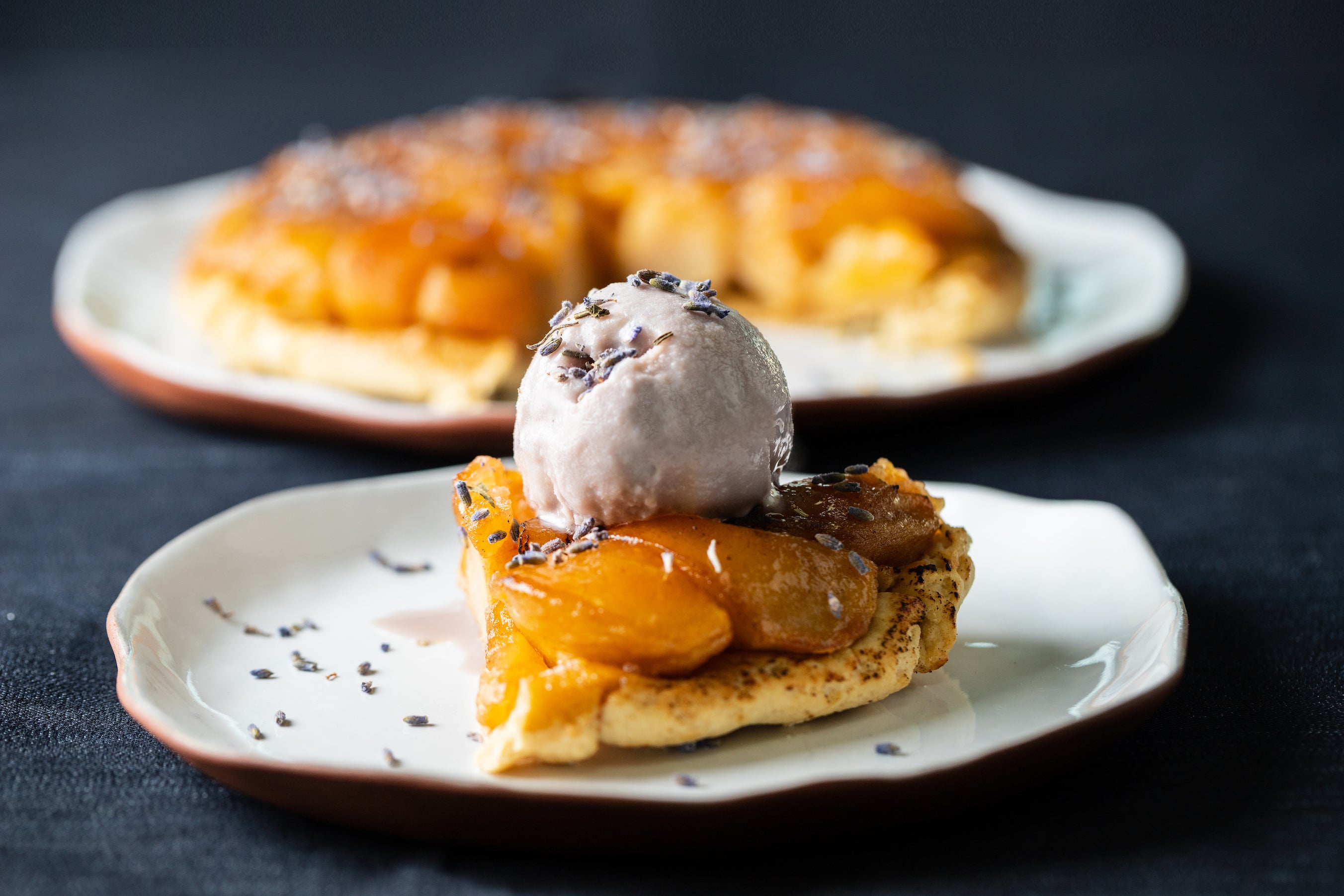 Tarta Tatin con Lavanda