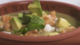 Pozole verde con opción vegetariana