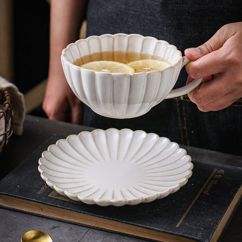Taza de cerámica con plato (Envío GRATIS)