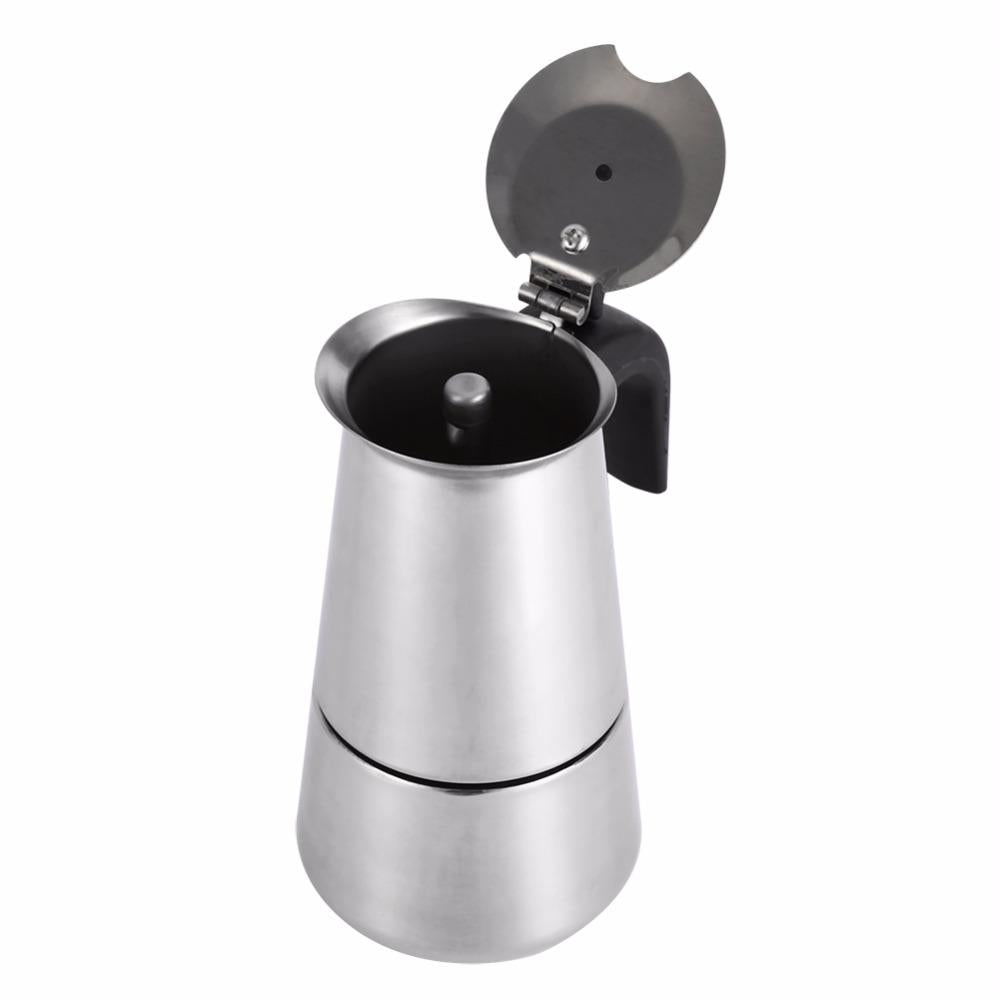 Cafetera Moka de Acero Inoxidable 6 tazas YOLIFE - CAFÉS DE ESPECIALIDAD Cafetera Moka de Acero Inoxidable 6 tazas YOLIFE - CAFÉS DE ESPECIALIDAD