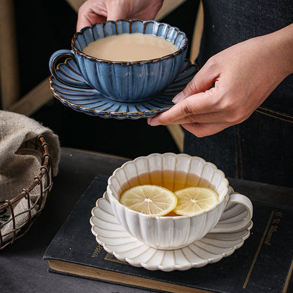 Taza de cerámica con plato (Envío GRATIS)