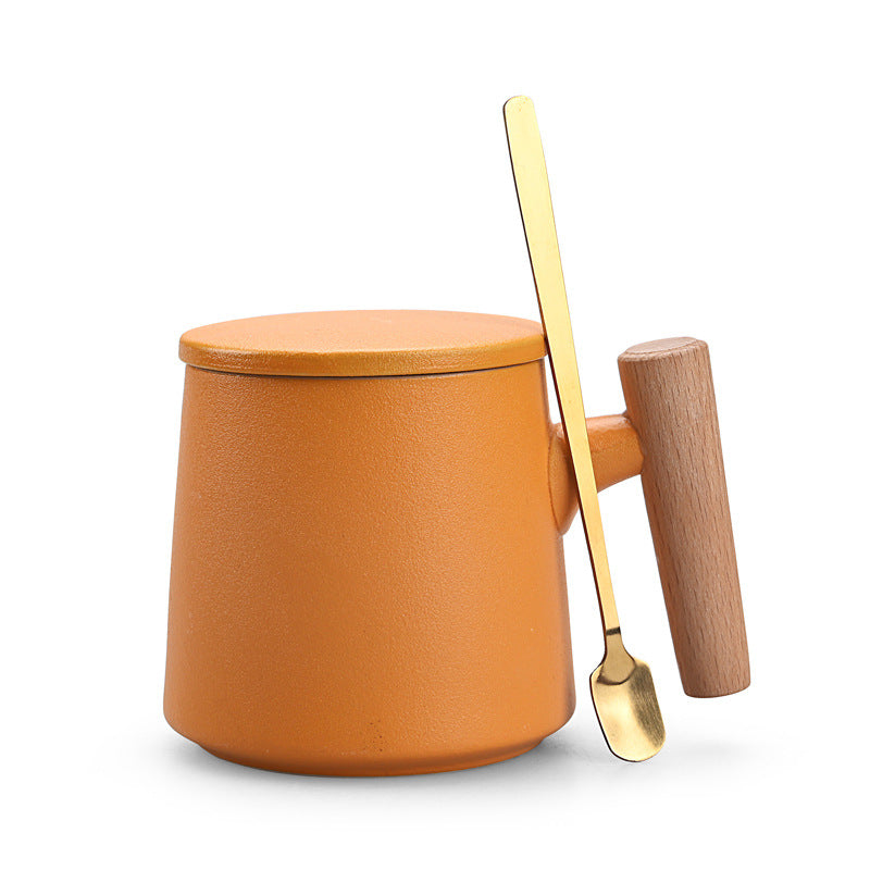 Taza de cerámica con tapa y cuchara (Envío GRATIS)
